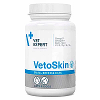 VetExpert VetoSkin Small Breed КАПСУЛИ для здоров'я шкіри та шерсті котів і собак маленьких порід - 60 таб.