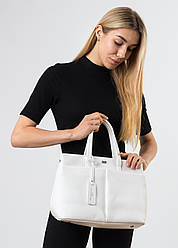 Сумка жіноча біла велика Polina-сумка