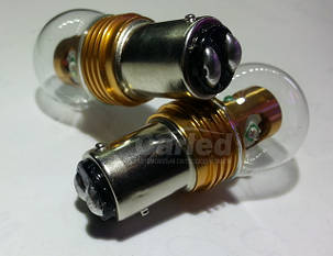 Светодиодная автолампа 1157 P21/5W BAY15d, 20W RED (380Lm) (CREE LED) двухконтактная красная