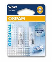 Автолампа ук. OSRAM 2821-02B W3W 12V W2.1X9.5D 10X2 Blister DH, код: 6720679