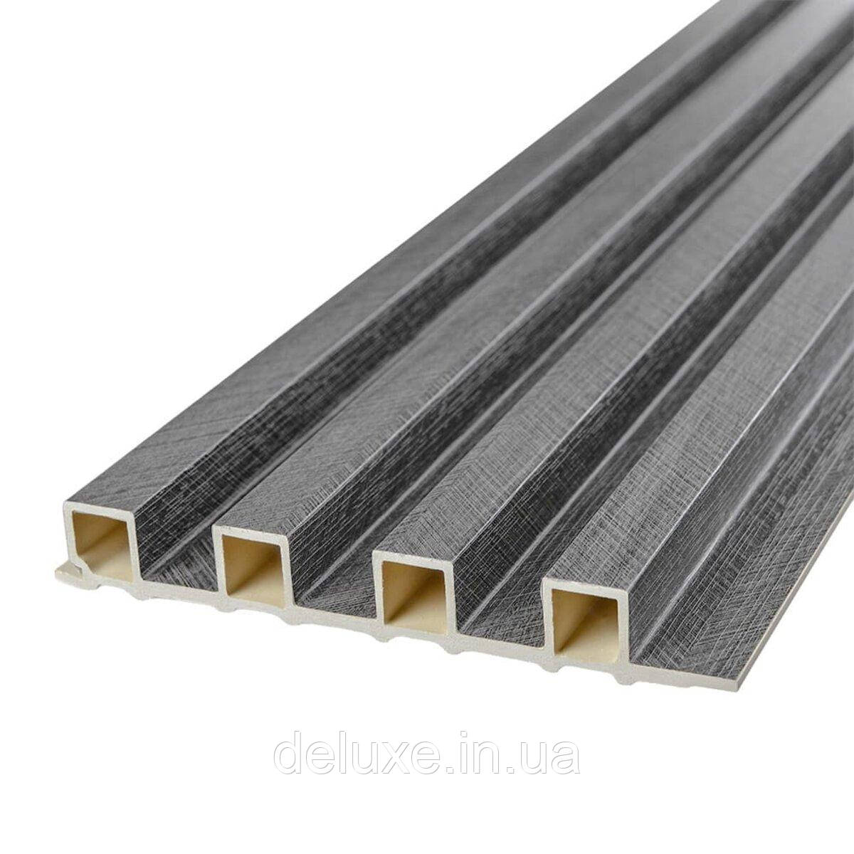 Рейка декоративна WPC стінова 3000х160х23мм Вугілля SW-00001534, фото 1