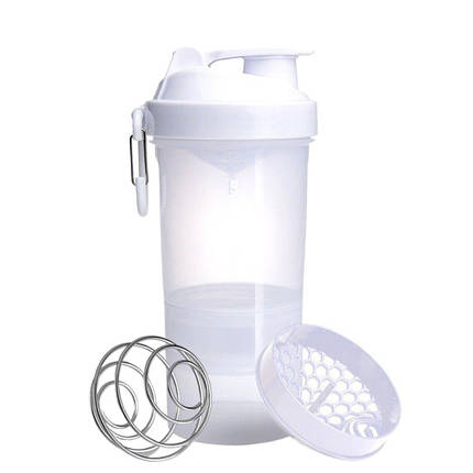 Шейкер спортивний SmartShake Original2GO 600ml Pure White, фото 2