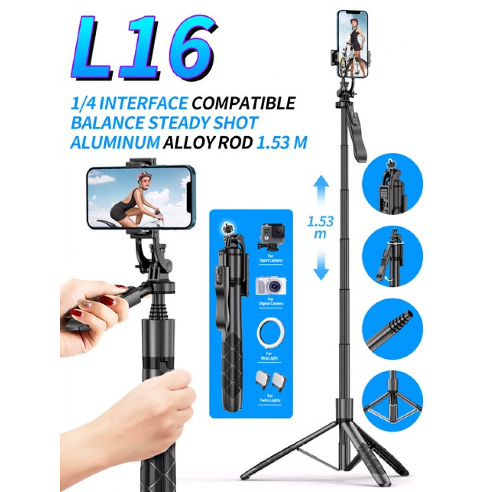 Monopod Tripod | 1.53m | Button Bluetooth | Multifunctional | L16, фото 1