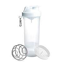 Шейкер спортивний SmartShake Slim 500ml Pure White