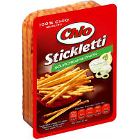 Соломка Chio Stickletti соленая со вкусом сметаны и лука 80 г (5997312762465) h