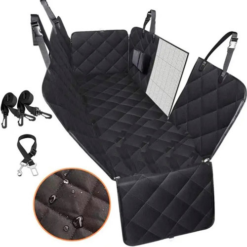 Автомобільний чохол килимок для перевезення собак, з сітчатим вікном, фото 1