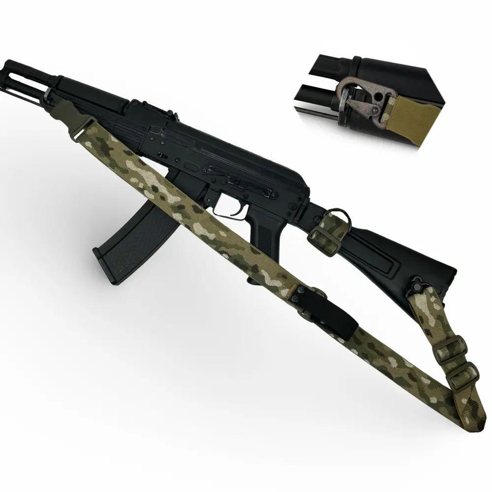 Ремінь одно/двоточковий для АК, AR карабіном H&K та за звуження прикладу Мультикам, фото 1