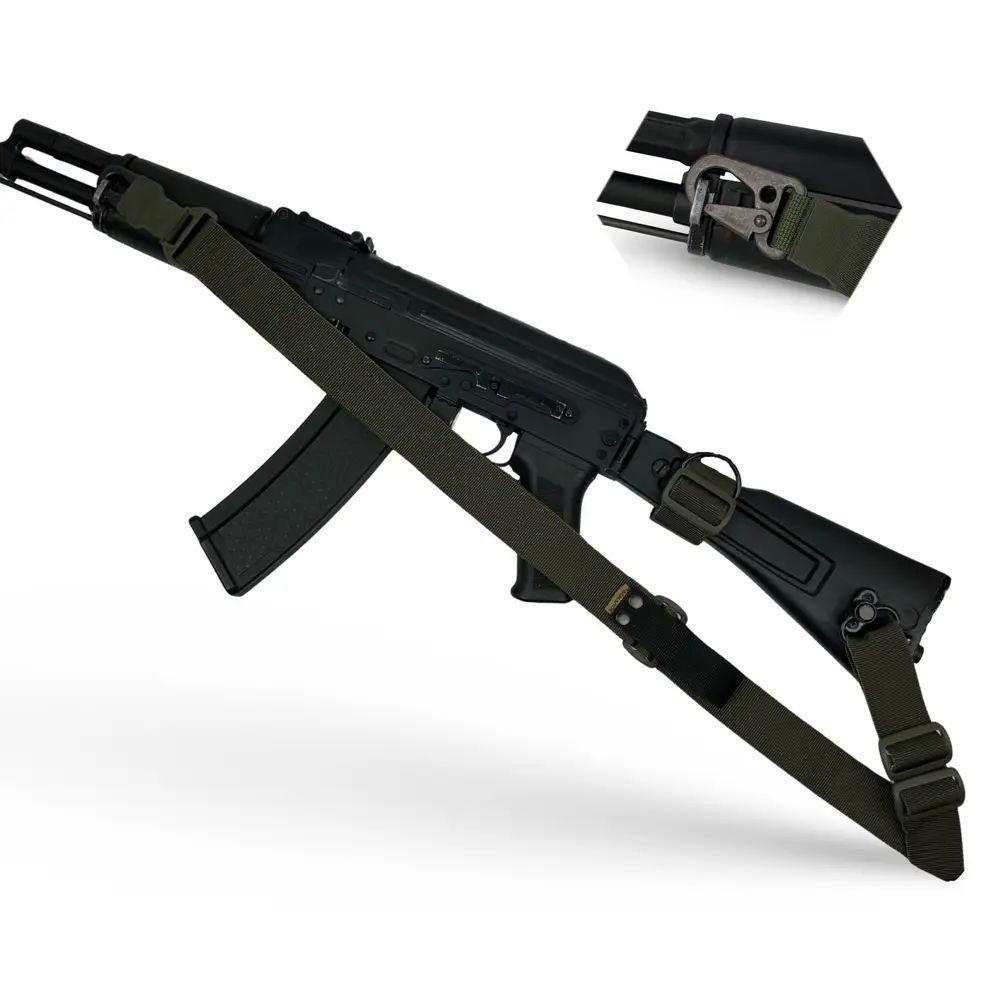 Ремінь одно/двоточковий для АК, AR карабіном H&K та за звуження прикладу Олива