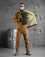 Тактический зимний теплый военный комплект KH/-13 ( Куртка + Штаны ), Цвет: Койот, Размер: L