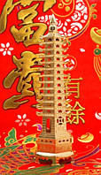 Пагода 13 ярусов силумин в золотом цвете Большая