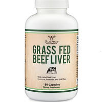 Мультивитамины Double Wood Supplements Grass Fed Beef Liver 1000 mg (2 caps per serving) 180 UL, код: 8206882