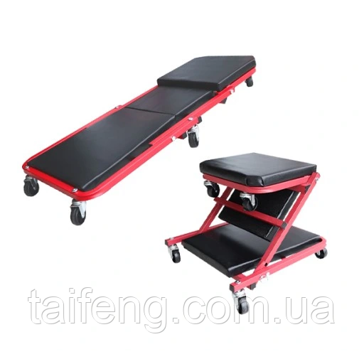 Лежак автослюсарний підкатний 2 в 1 (макс. 120 кг) TORIN TRHL6036ZE