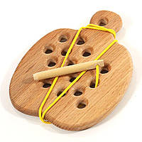 Деревянная шнуровка Mic Яблучко (171974) NX, код: 7329650