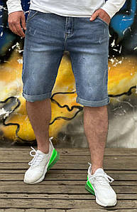 Шорти чоловічі джинсові світло-синього кольору 180258P