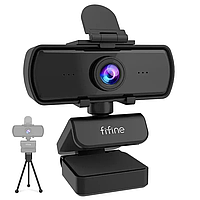 Вебкамера Fifine K420 для комп'ютера з мікрофоном і штативом триногою