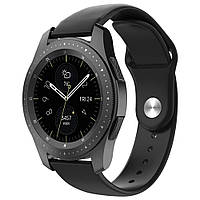 Ремешок силиконовый BeWatch для смарт-часов Samsung Galaxy Watch 42 мм Черный (1010301.2) TH, код: 382831