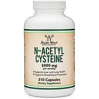 Ацетилцистеин Double Wood Supplements N-Acetyl Cysteine (NAC) 1000 mg 210 Caps ET, код: 8124902