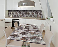 Наклейка 3Д виниловая на стол Zatarga «Сухоцветы» 600х1200 мм для домов, квартир, столов, коф EM, код: 6510831