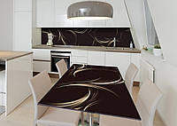 Наклейка 3Д виниловая на стол Zatarga «Плавающий вензель» 600х1200 мм для домов, квартир, сто NL, код: 6509789