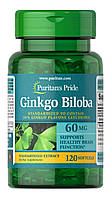Гинкго Билоба Puritan's Pride Ginkgo Biloba Standardized Extract 60 mg 120 Softgels z17-2024