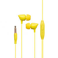 Дротові навушники вакумні з мікрофоном Celebrat 3.5 mm G7 Comfortable wearing 1.2 m Yellow SC, код: 7765737
