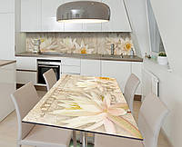 Наклейка 3Д виниловая на стол Zatarga «Шёпот лотоса» 600х1200 мм для домов, квартир, столов, SC, код: 6443000