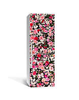 Наклейка на холодильник Zatarga «Ассорти из цветов» 650х2000 мм виниловая 3Д наклейка декор н SC, код: 6443964