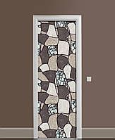 Наклейка на дверь Zatarga «Песчаная мозаика» 650х2000 мм виниловая 3Д наклейка декор самоклея SC, код: 6512578