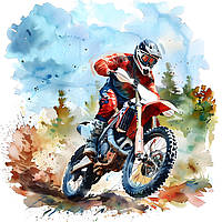 Картина на холсте "Motocross"