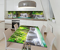 Наклейка 3Д виниловая на стол Zatarga «Эльфийские земли» 600х1200 мм для домов, квартир, стол NX, код: 6442850