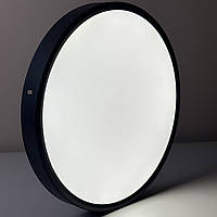 Круглий led світильник 24W 5000K 220V накладний чорний