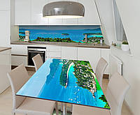 Наклейка 3Д виниловая на стол Zatarga «Рай на Земле» 650х1200 мм для домов, квартир, столов, NX, код: 6444381