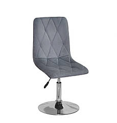 Стілець Fred сірий оксамит PH-601 на металевих чорних ногах