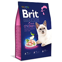 Brit Premium by Nature Adult Chicken 8 кг корм для котов Брит Премиум Адалт Курица корм для кошек