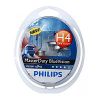 Автолампа PHILIPS 13342MDBVS2 H4 75 70W 24V P43t MasterDuty BlueVision GT, код: 6720497