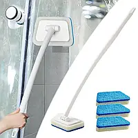 Универсальная щетка для чистки пола,стен,окон с длинной ручкой и сменными насадками Glass eraser LY-553,RTY