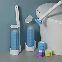 Настенный ершик для чистки унитаза с 6 сменными насадками AND-75-30, чистящий ерш для туалета,RTY