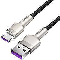 Дата кабель Baseus Cafule Metal Data USB to Type-C 66W (0.25m) (CAKF00000) GRI