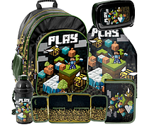 Школьный рюкзак Майнкрафт набор 5шт Paso Minecraft Play