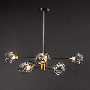 Стельова люстра лофт на вісім темних плафонів 920*920*500, фото 3