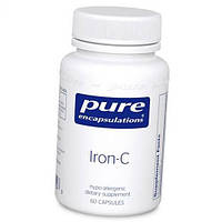 Железо с Витамином С Iron-C Pure Encapsulations 60капс (36361130)