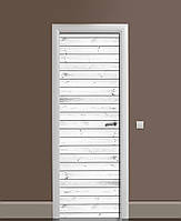 Наклейка на дверь Zatarga «Белый паркан» 650х2000 мм виниловая 3Д наклейка декор самоклеящаяс IX, код: 6439965