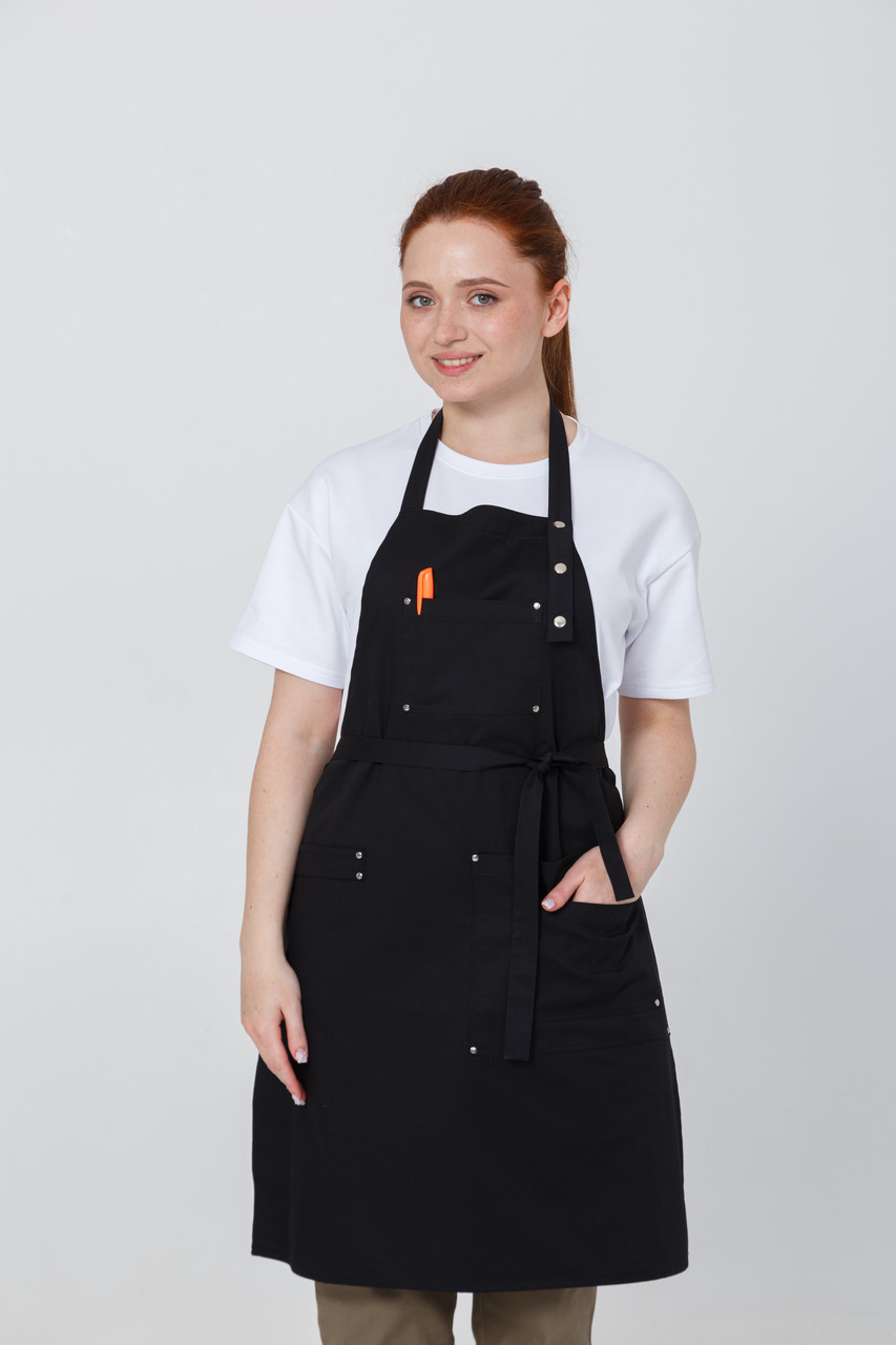 Фартух універсальний для кухаря, офіціанта та бариста Міцний фартух із нагрудником "Під Куполом" 2