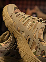 Тактические кроссовки для военных камуфляжные мультикам с антискользящим протектором, Спецобувь кордура int