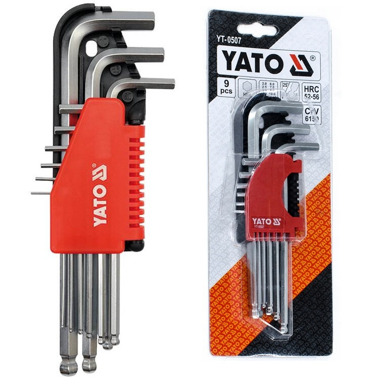 Набор Шестигранников с Шаром 9 шт (2-12 мм) YATO (YT-0507), цена