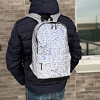 Светоотражающий рюкзак с принтом молодежный портфель Town Style reflector
