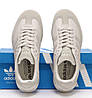 Чоловічі кросівки Adidas Samba Beige Grey Бежеві Кеди Адідас Самба повсякденні шкіра замша демісезон, фото 7