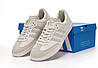 Чоловічі кросівки Adidas Samba Beige Grey Бежеві Кеди Адідас Самба повсякденні шкіра замша демісезон, фото 6