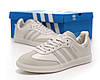 Чоловічі кросівки Adidas Samba Beige Grey Бежеві Кеди Адідас Самба повсякденні шкіра замша демісезон, фото 4