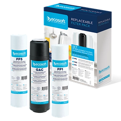 Комплект картриджів Ecosoft 1-2-3 для фільтра зворотного осмосу CPV3ECOSTD